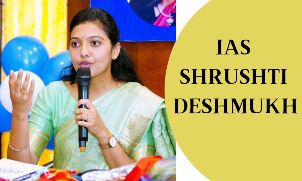 Image of IAS Shrushti Deshmukh giving speech on how to clear UPSC IAS after 12th